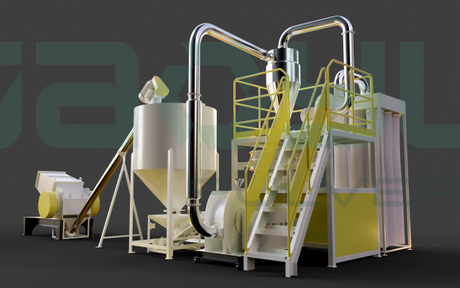 plastic crushing and grinding production line